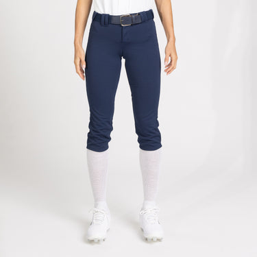 Front angle Model shot of female in Intensity Pro Elite Pant in color NAVY