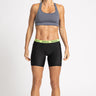 Front side view woman in Slider shorts