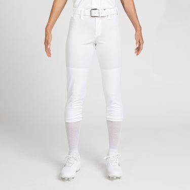 Front angle Model shot of female in Intensity Slap Hit Pant in color WHITE
