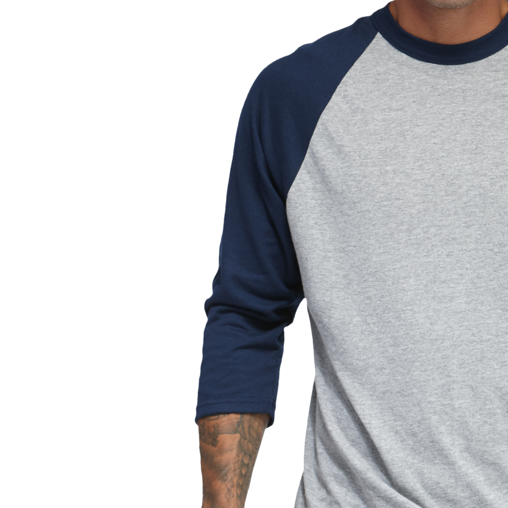 Rich Cotton Casual 3/4 Sleeve Baseball T-Shirt Raglan Men Women 10 Colors