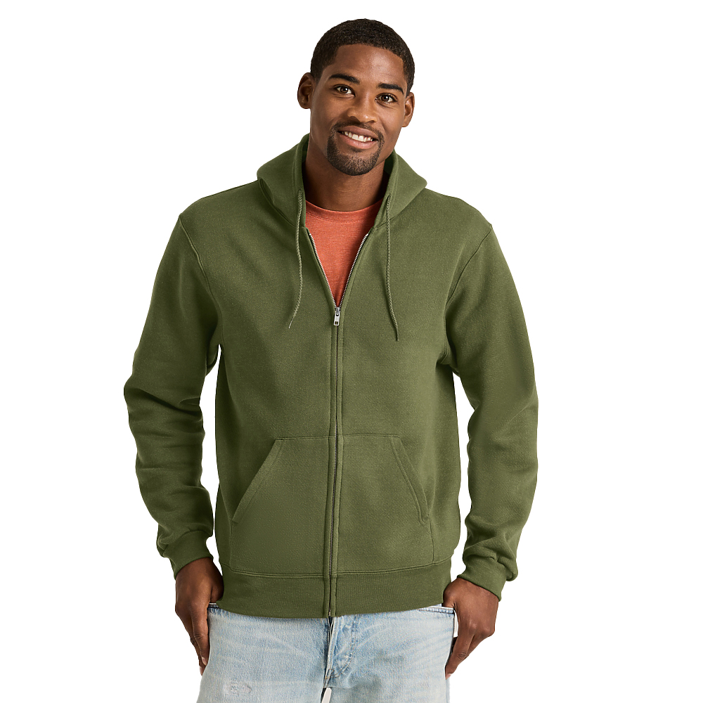soffe adult classic zip hooded sweatshirt