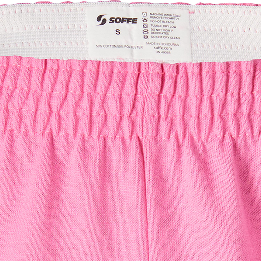 X-Small Soffe Girls Authentic Cheer Short Washed Pink 1-Pack
