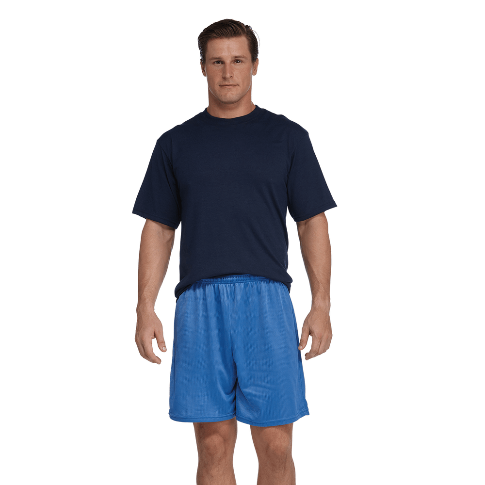 Men's XL Blue Nylon Mini Mesh Shorts by Soffe 