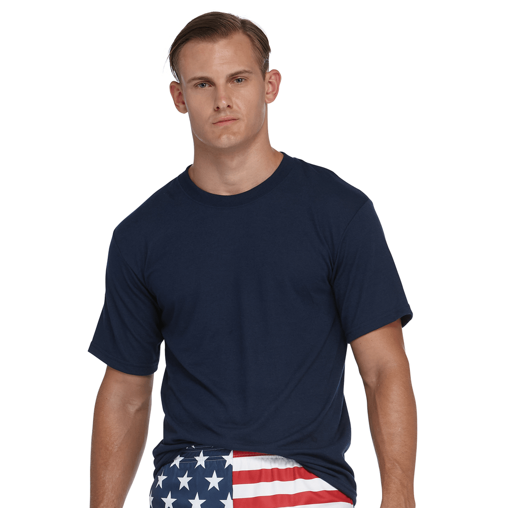US tissu avec Dri-Release ® Soffe Men's US Navy Oxford Gris T-shirt à encolure ras-du-cou 