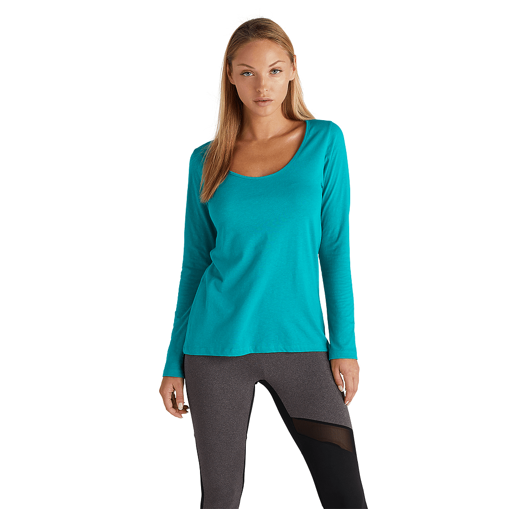 Size $28 Soffe Womens 2 Tone Long Sleeve Pull Over Hoodie Top Charcoal/Teal XS 
